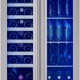 Zephyr - Presrv 24 in. 21-Bottle and 64-Can Wine and Beverage Cooler with Dual Temperature Zone and French Doors - Stainless Steel/Glass - Image 1