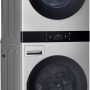 LG - STUDIO 5.0 Cu. Ft. HE Smart Front Load Washer and 7.4 Cu. Ft. Electric Dryer WashTower with Steam and TurboWash 360 - Noble Steel - Image 2