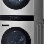 LG - STUDIO 5.0 Cu. Ft. HE Smart Front Load Washer and 7.4 Cu. Ft. Electric Dryer WashTower with Steam and TurboWash 360 - Noble Steel - Image 3