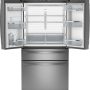 GE Profile - 36 in. Wide 28.7 Cu. Ft. 4-Door French Door Smart Refrigerator with Dual-Dispense AutoFill Pitcher - Stainless Steel - Image 2
