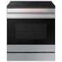 Samsung - 30 in. Wide 4 Burner Bespoke 6.3 Cu. Ft. Slide-In Electric Induction Range with Ambient Edge Lighting - Stainless Steel - Image 1