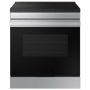 Samsung - 30 in. Wide 4 Elements Bespoke 6.3 Cu. Ft. Slide-In Electric Induction Range with Anti-Scratch Glass Cooktop - Stainless Steel - Image 1