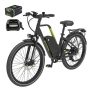 Greenworks - 80V 27.5" Venture Series Commuter EBike w/ 22mi. Max Op. Range & 22mph Max Speed w/ 4.0Ah Battery & Charger - Black - Image 1