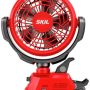 Skil - 12/20V Multi Volt Brushless 4in. Clamp Fan, Tool Only - Red - Image 1