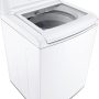 LG - 4.3 Cu. Ft. High-Efficiency Top Load Washer with SlamProof Glass Lid - White - Image 2