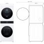 LG - 2.4 Cu. Ft. HE Smart Front Load Washer and 4.2 Cu. Ft. Electric Dryer WashTower wSteam and Ventless Heat Pump Technology - White - Image 3