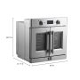 Forno Appliances - Gallico 30 in. Single Electric Convection Wall Oven with French Doors - Stainless Steel - Image 2