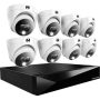 Night Owl - 12-Channel, 8-Camera Dome Indoor/Outdoor Wired 2K 2TB DVR Security System with 2-Way Audio - Black/White - Image 1