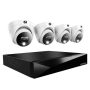 Night Owl - 2-Channel, 4-Camera Dome Indoor/Outdoor Wired 2K 2TB DVR Security System with 2-Way Audio - Black/White - Image 1