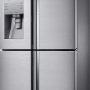 Samsung - 36 in. Wide 22.1 Cu. Ft. 4-Door Flex French Door Counter-Depth Fingerprint Resistant Refrigerator with Food ShowCase - Stainless Steel - Image 3