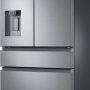Samsung - 36 in. Wide 22.6 cu. ft. 4-Door Flex French Door Counter Depth Refrigerator with FlexZone Drawer - Stainless Steel - Image 3