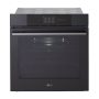 LG - 24" 3 Cu. Ft. Built-In Single Electric True Convection Smart Wall Oven with Steam Sous Vide - Matte Black - Image 1