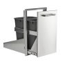 Coyote Outdoor Living - 18" Front To Back Trash Recycle Combo - Stainless Steel - Image 2
