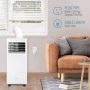Keystone - 200 Sq. Ft. 8,500 BTU ASHRAE/5,000 BTU DOE Portable Air Conditioner with Remote Control - White - Image 3