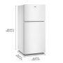 Whirlpool - 30 in. Wide 19 cu. ft. Wide Top Freezer Refrigerator with Total Coverage Cooling - White - Image 4