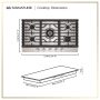LG - SIGNATURE 36-in Wide Built-In Smart Gas Cooktop with 5 Burners, 24K BTU UltraHeat Dual Burner and LED Illuminated Knobs - Stainless Steel - Image 3