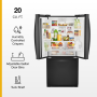 Whirlpool - 30 in. Wide 20 cu. ft. French Door Refrigerator - Black - Image 3