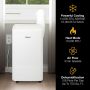 Whirlpool - 700 Sq. Ft 14,000 BTU ASHRAE (10,000 BTU SACC) Portable Air Conditioner with 10,000 BTU Supplemental Heat Function - White - Image 4