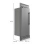 Forno Appliances - Maderno 13.6 Cu. Ft. Built-In Convertible Refrigerator/Freezer with Decorative Grill - Stainless Steel - Image 4