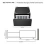 SIGNATURE 29-in Wide Laundry Pedestal with Storage Drawer for select LG Stackable Washers and Dryers - Brushed Black Steel - Image 4
