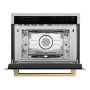 ZLINE - Autograph 24 in. 1.6 cu. ft. Built-in Convection Microwave Oven with Sensor Cooking in Satin Stainless with Gold Accents - Satin Stainless Steel - Image 2