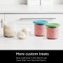 CREAMi Pints and Lids - 2 Pack, Compatible with NC300s Series Ninja Creami Ice Cream Makers - Clear/Lime/Aqua - Image 3