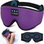 LC-dolida Sleep Headphones, Silk Sleep Mask Bluetooth Wireless Music Eye Mask, Sleeping Headphones for Side Sleepers Sleep Mask with Bluetooth Headphones Ultra-Thin Stereo Speaker Perfect for Sleeping - Image 1