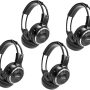 RP Accessories IR-2008B Infrared Wireless Headphones, 2-Channel Folding Universal Rear Entertainment System IR Headphone for Car TV and DVD Player Audio, Set of 6 - Image 1