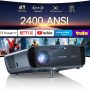 2550 ANSI High Lumens Projector 4K UHD Smart Google TV, Blue-1 - Image 1