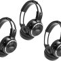 RP Accessories IR-2008B Infrared Wireless Headphones, 2-Channel Folding Universal Rear Entertainment System IR Headphone for Car TV and DVD Player Audio, Set of 6 - Image 1