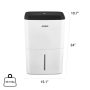 Aeric - Portable Dehumidifier with Pump, Drain Hose and Bucket Full Alarm & Indicator - White - Image 2