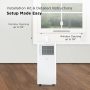 TCL - 150 Sq. Ft. 5,100 BTU SACC Smart Portable Air Conditioner - White - Image 3