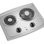 Whirlpool - 21 in. Wide 2 element Built-In Electric Cooktop - Stainless Steel - Image 2