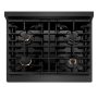 ZLINE - 30 in. Wide 4 Burner AutographParamount Gas Rangetop in Black Satin Stainless Steel with Bronze Accents (SRTBSZ-30-CB) - Black Satin Stainless Steel - Image 2