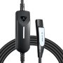 Lectron - Tesla NACS Level 1/2 NEMA 14-50/5-15 Portable Electric Vehicle (EV) Charging Station-up to 40A - Black - Image 1