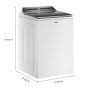 Whirlpool - 5.2/5.3 Cu. Ft. High Efficiency Smart Top Load Washer with 2 in 1 Removable Agitator - White - Image 3