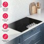 Frigidaire - Gallery 30 in. Wide 5 Elements Electric Cooktop with EvenTemp Quick Boil Element and 2-in-1 Dual Element - Stainless Steel - Image 2