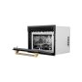 ZLINE - Autograph 24 in. 1.6 cu ft. Built-in Convection Microwave Oven in Black Stainless and Champagne Bronze Helix Handle - Black Stainless Steel - Image 3