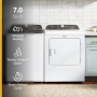 7.0 Cu. Ft. Whirlpool Electric Dryer with Moisture Sensor - White - Image 3