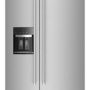 KitchenAid - 36 in. Wide 20.8 cu. ft. Side-by-Side Refrigerator with Ice and Water Dispenser - Stainless Steel - Image 1