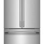 KitchenAid - 30 in. Wide 20 cu. ft. French Door Refrigerator with PrintShield Finish and Interior Dispense - Stainless Steel - Image 1