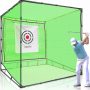 Gagalileo Golf Cage Net with Steel Frame and Target: 10X10X10FT Heavy Duty Practice Net for Backyard Driving & Indoor Driving Range Outdoor Training - Image 1