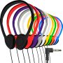 Maeline Bulk On-Ear Headphones with 3.5 mm Headphone Plug - 50 Pack - Multi - Image 1
