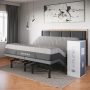 Sven & Son Classic Adjustable Bed Base, Head and Foot Lift, Massage, Under-Bed Lights, USB, Memory, Zero Gravity Smart Frame - King, 12" Med + Classic Base - Image 1