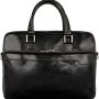 Time Resistance Leather Briefcase - Black - Italian Handmade Leather Laptop Bag - Briefcase for Men and Women - Computer Bag - Image 1