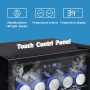 EUHOMY 90 Can Beverage Refrigerator cooler, Mini Fridge Glass Door for Beer Drinks Wines, Freestanding Beverage Fridge with Adjustable Shelves. - Image 4