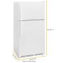 Whirlpool - 33 in. Wide 21 cu. ft. Top-Freezer Refrigerator with Frameless Glass Shelves - White - Image 4