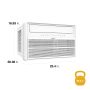 Whirlpool - 1,000 Sq. Ft. 18,000 BTU 230V Window Mounted Inverter Air Conditioner with Remote Control - White - Image 2