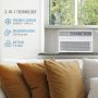 Keystone - 1,000 Sq. Ft. 18,000 BTU 230V Window Mounted Inverter Air Conditioner with Remote Control - White - Image 2