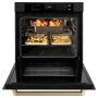 ZLINE - Autograph 30 in. True Convection Single Wall Oven in Black Steel with Bronze Helix Handle (WASBZ-30-KCB) - Black Stainless Steel - Image 4